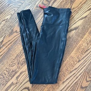 Spanx Black Faux Leather Leggings